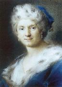 CARRIERA, Rosalba fg Self-Portrait as Winter fg oil painting